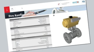 online configuration ball valve